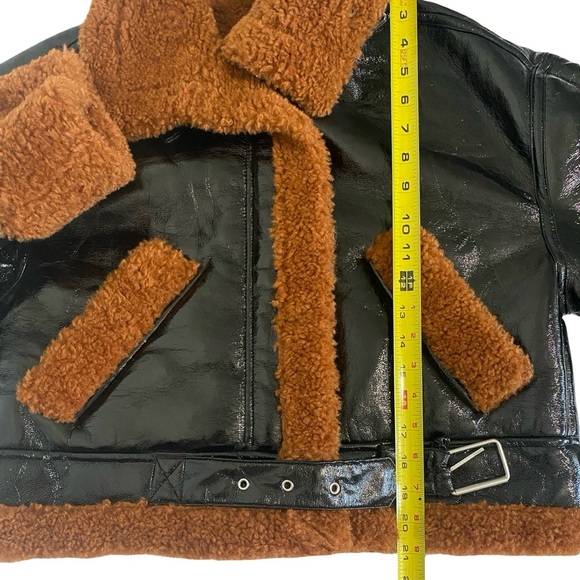 Anthropologie NWT Blank NYC Moto Jacket Size Small Faux Leather Faux Fur - Picture 8 of 11